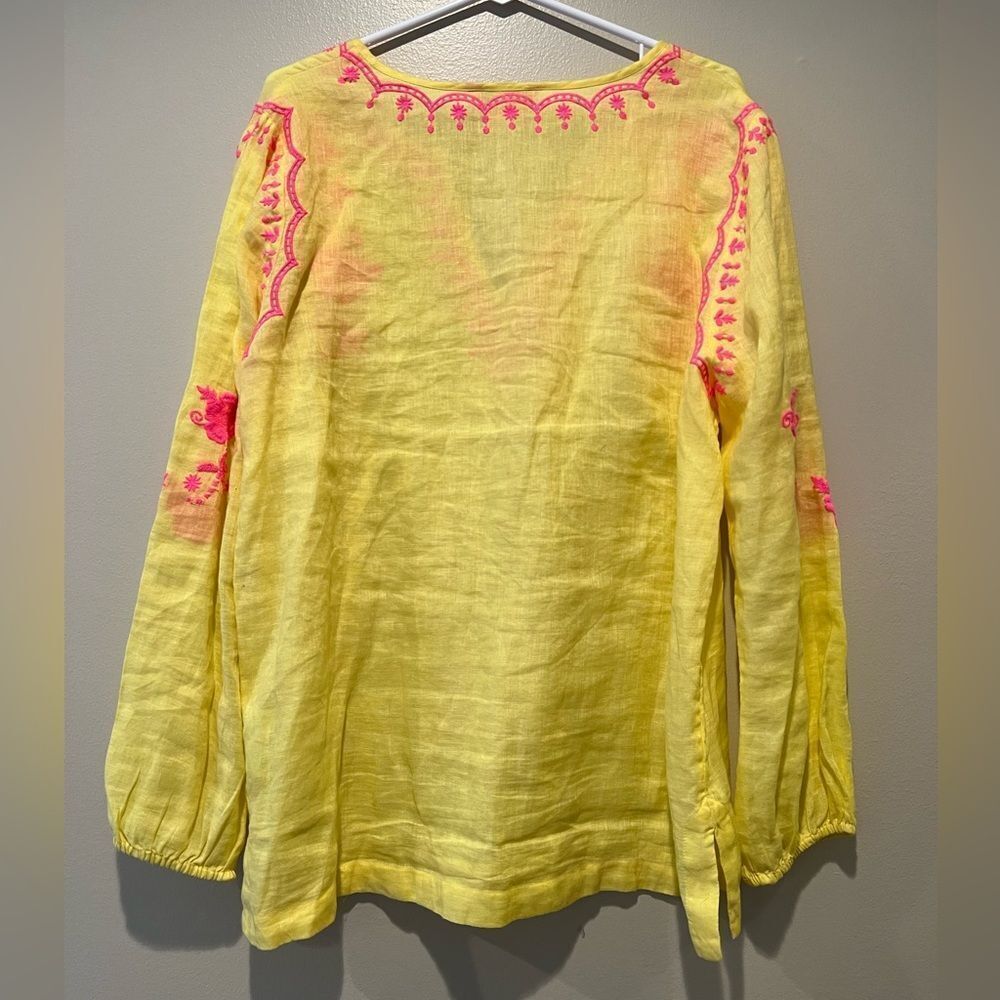 Lilly Pulitzer 100% Linen Top XL - Picture 5 of 9